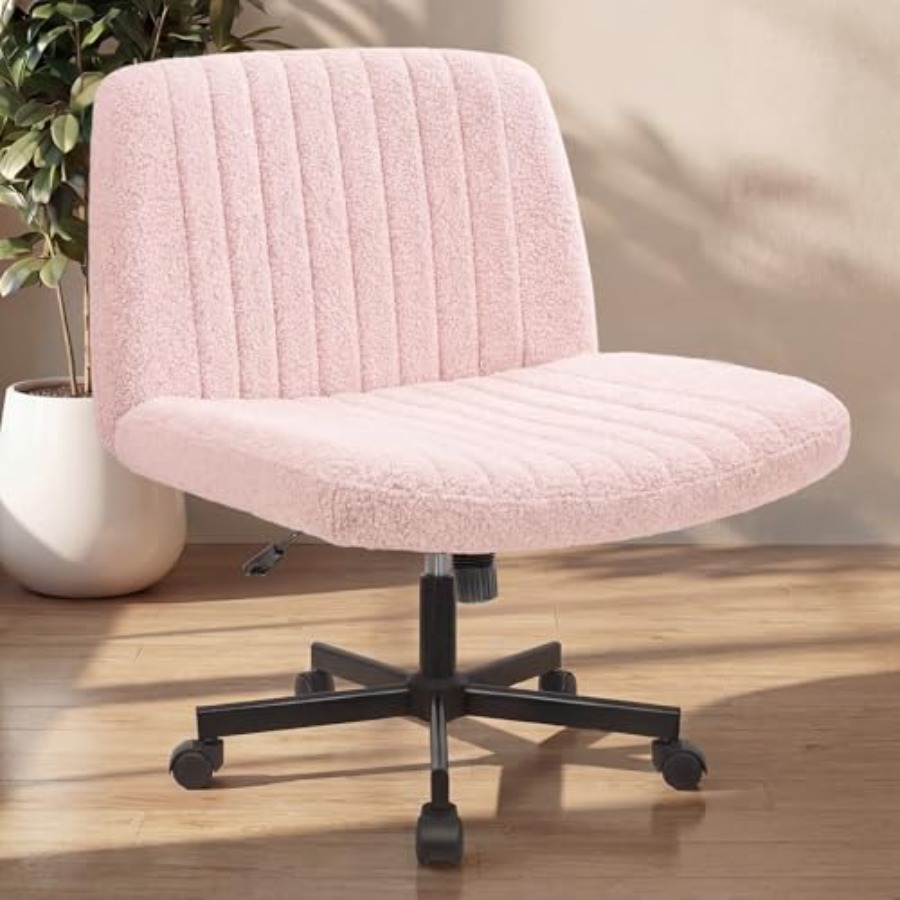 Home Office Desk - 바퀴 달린 크리스크로스 의자, 홈 오피스용