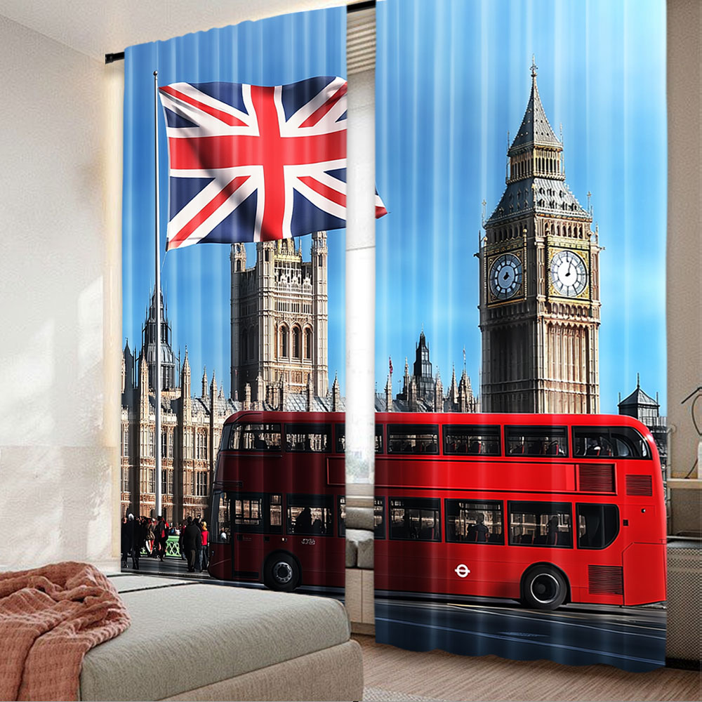 Home Office London - 2Pcs 빅 벤 런던 스트리트 배경