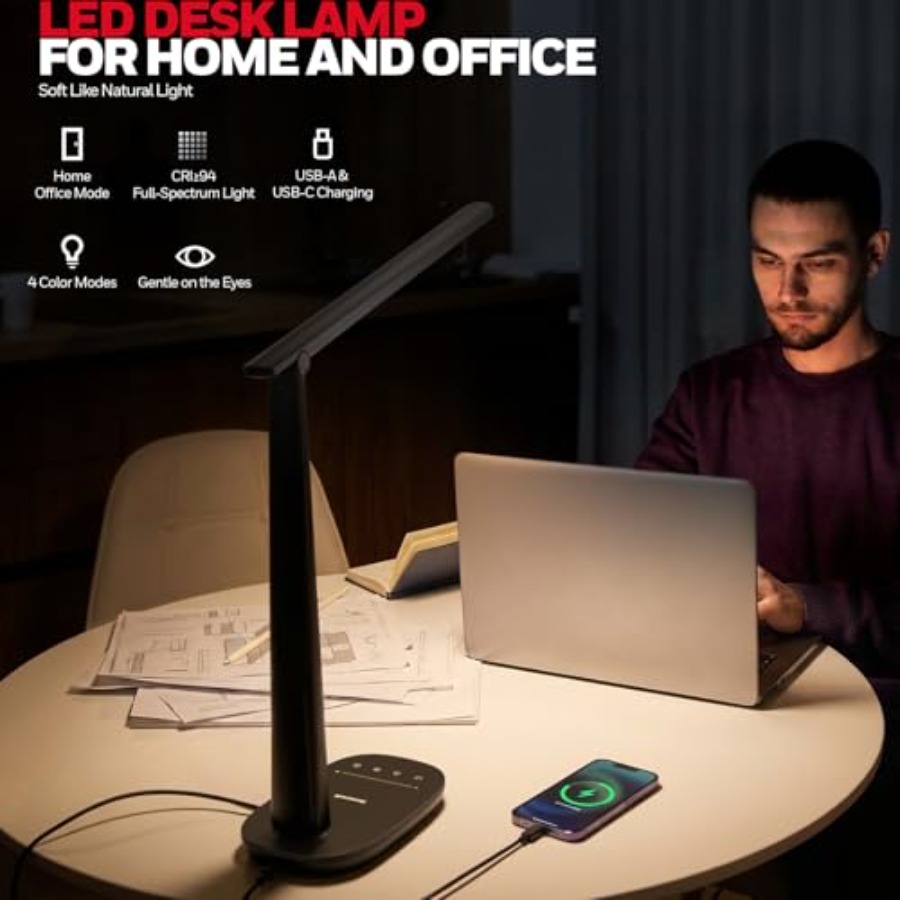홈 오피스용 LED 데스크 램프, 눈 보호 기능이 있는 - Home Office Desk 리뷰 및 가격