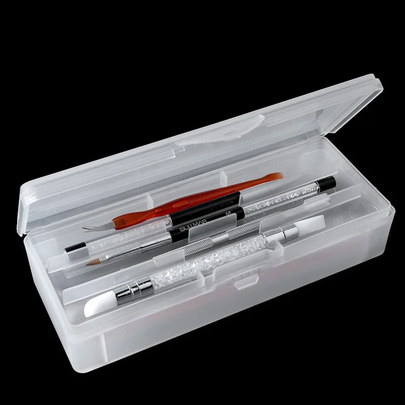 1Pc 직사각형 더블 레이어 네일 아트 도구 빈 보관  - File Cabinet Drawer 리뷰 및 가격