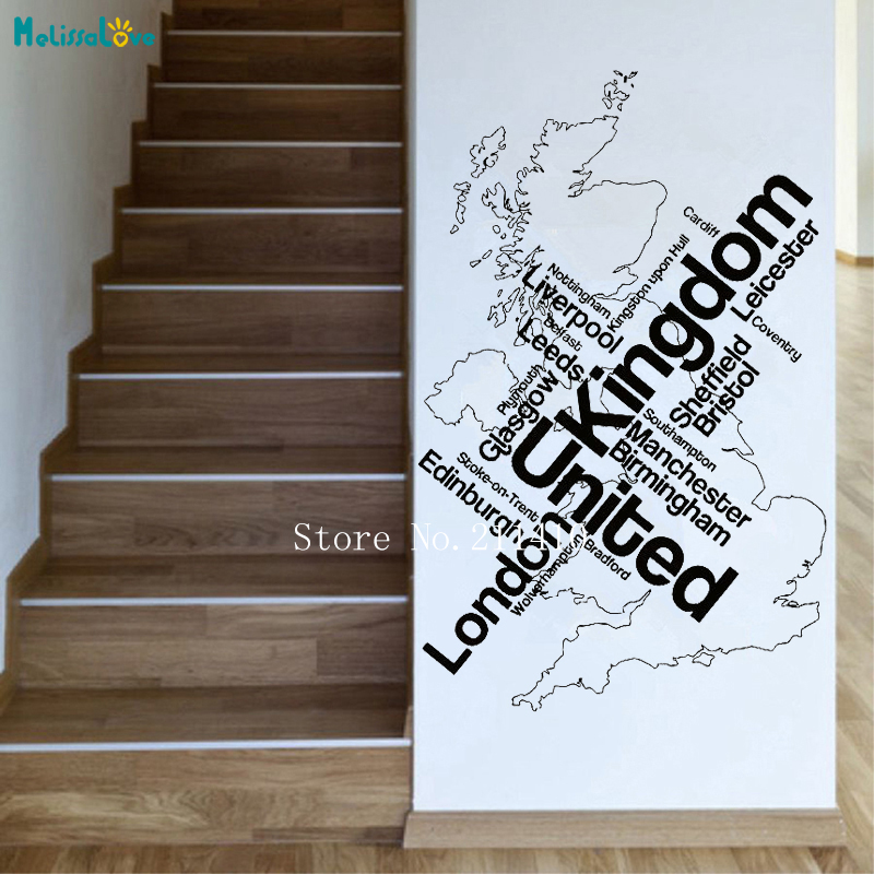 벽 스티커지도 런던 Unied 영국 영국 영어 도시 D - Home Office London 리뷰 및 가격