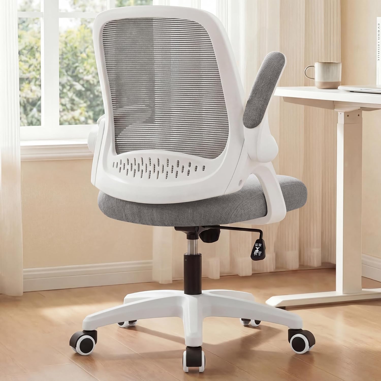 인체공학적 메쉬 사무용 의자, 요추 지지대, 높이 조절 - Home Office Desk 리뷰 및 가격