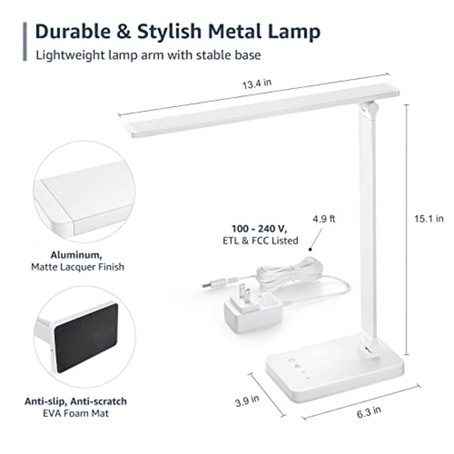 LED 책상 램프, 금속 데스크 라이트 9.5W 800 - Home Office Desk 리뷰 및 가격