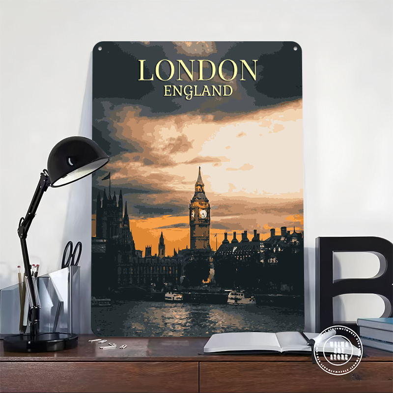 빈티지 런던 틴플레이트 포스터 맞춤형 벽 장식 레트로  - Home Office London 리뷰 및 가격