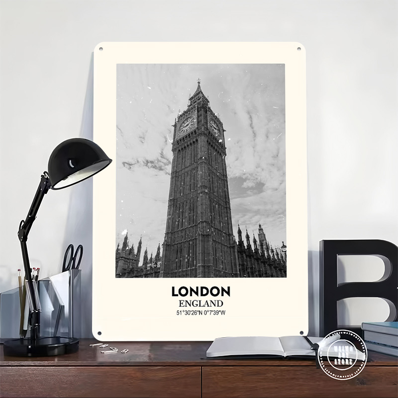 런던 빅벤 인쇄 포스터 맞춤형 레트로 벽 예술 빈티지  - Home Office London 리뷰 및 가격