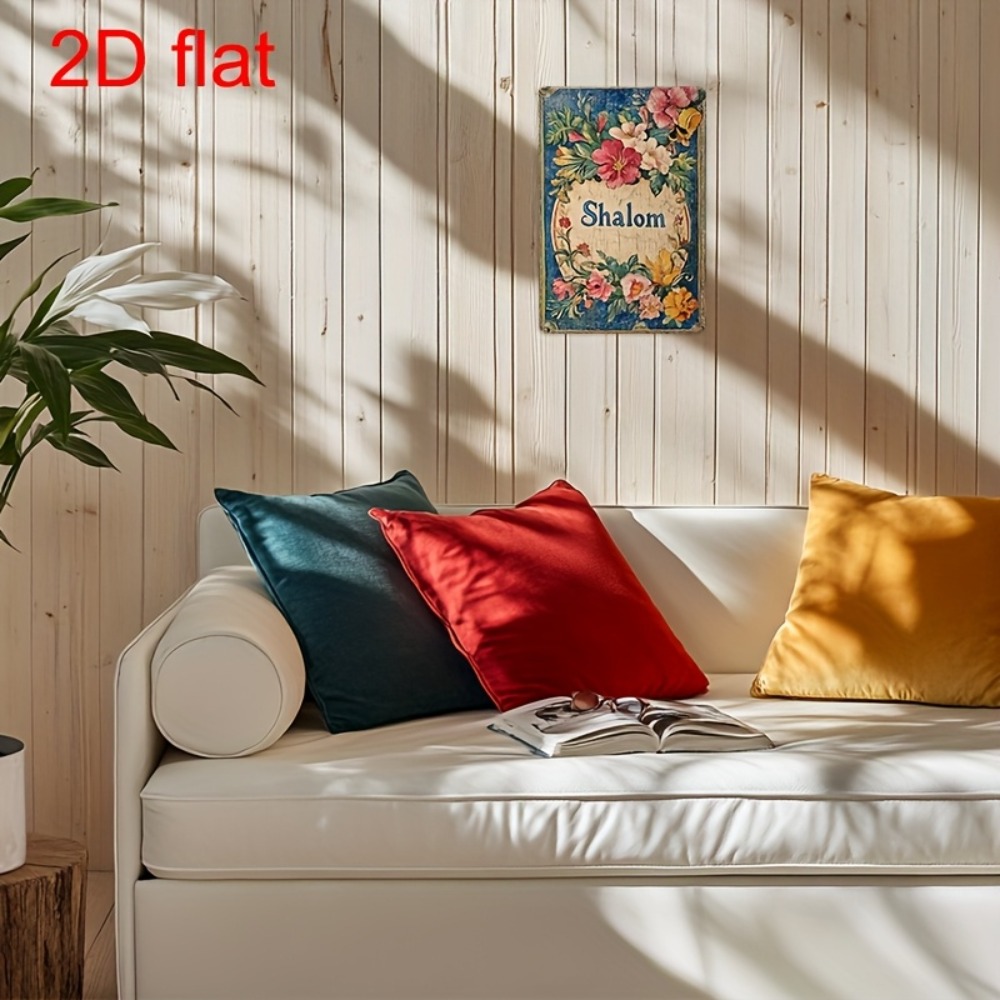 CIFBUY 빈티지 꽃무늬 샬롬 알루미늄 벽 예술 8x - Home Office Art 리뷰 및 가격